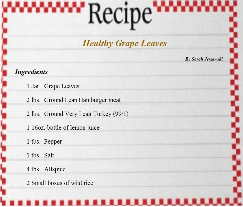 Healthy Grape Leaves Recipe